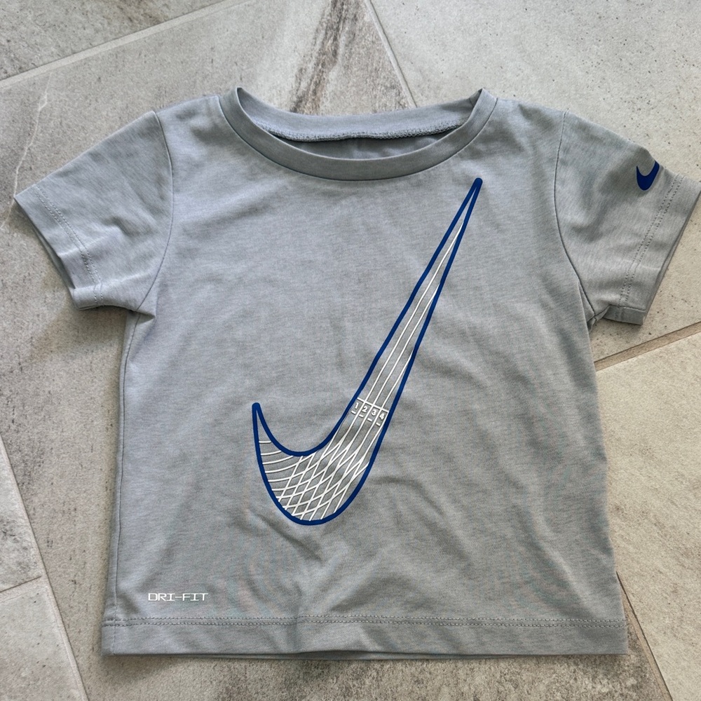 Nike Kids Blue and Gray Short Sleeve Tee